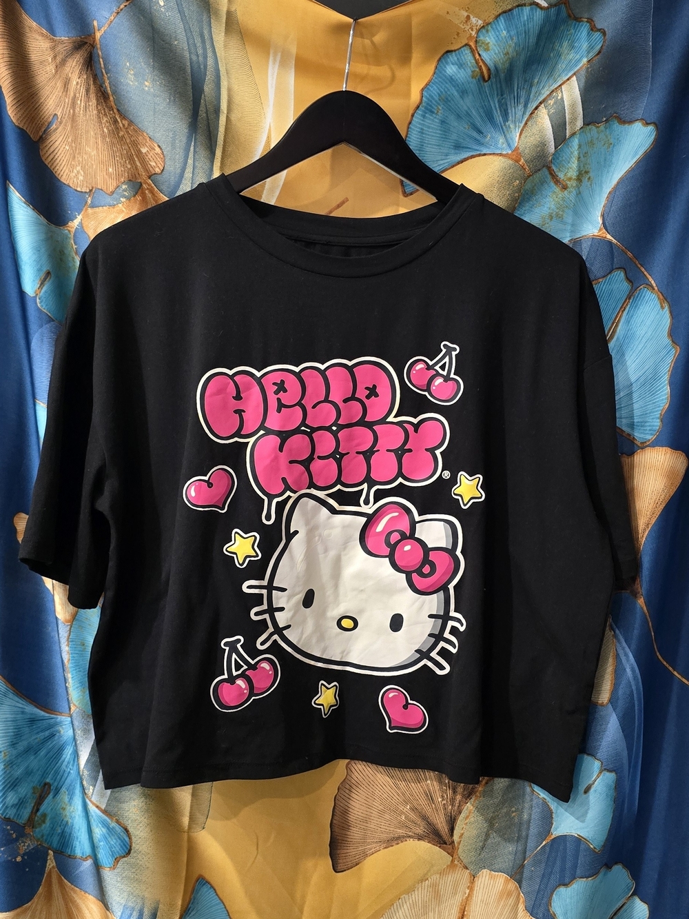 Hello Kitty Black Tee with Pink Graphic